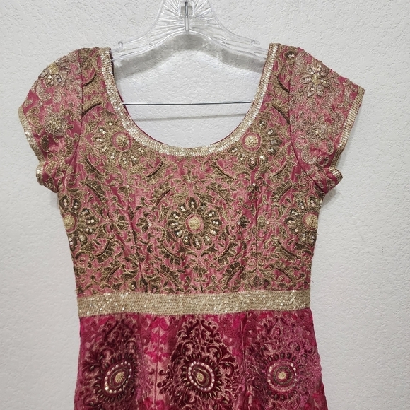 Anthropology Varun Bahl Boho Sequin Embroidered Fit & Flare Dress Size S - Picture 6 of 13